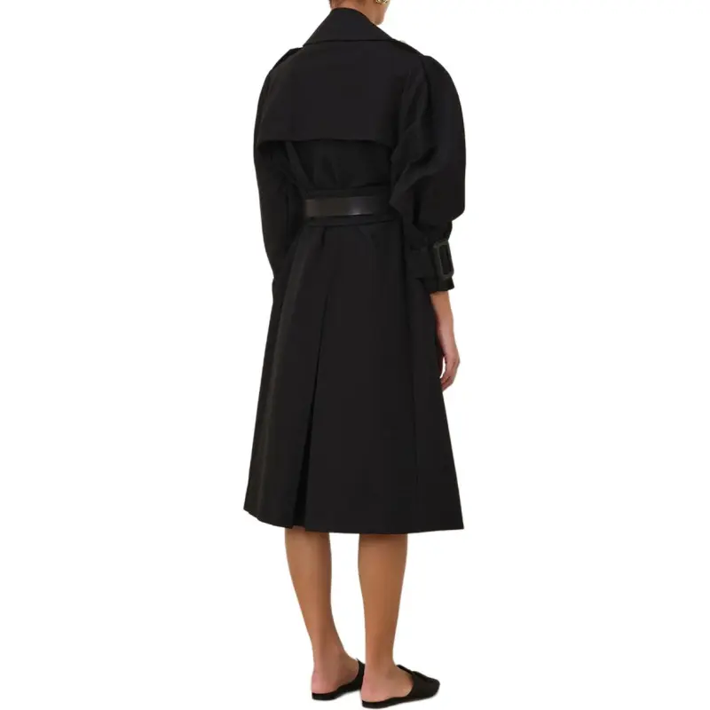Zimmermann SS25 Vacation Collection Trench Coat Women's Black-2