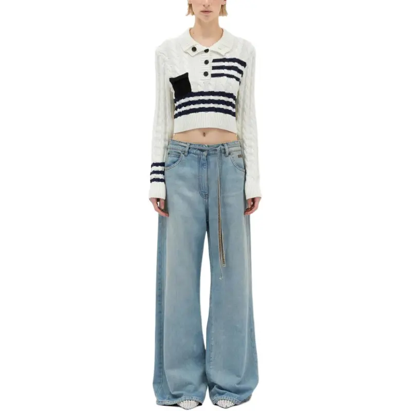 MSGM Cotton Straight Jeans-1