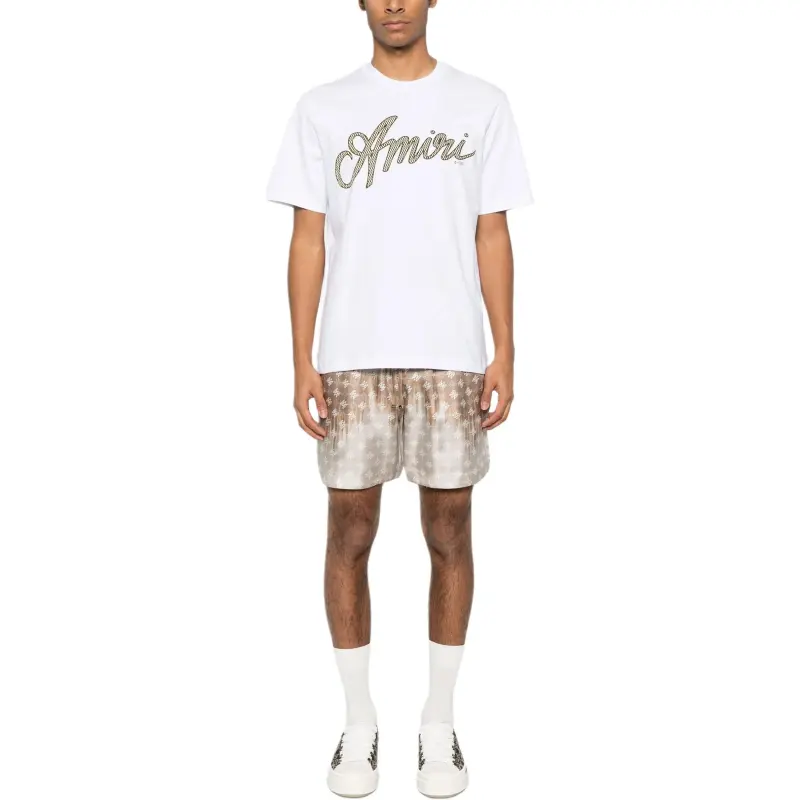 AMIRI Monogram Drawstring Bermuda Shorts-1