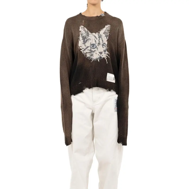 Maison Mihara Yasuhiro Cat jacquard Jumper-2