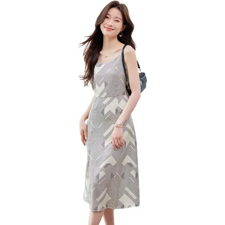 La Chapelle Slip Dresses Women's Apricot-1