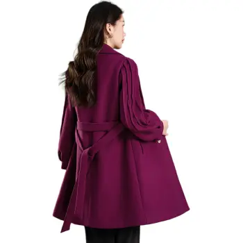 Mylan Spring Fall Trench Coat Loose Fit Women's Grape Purple