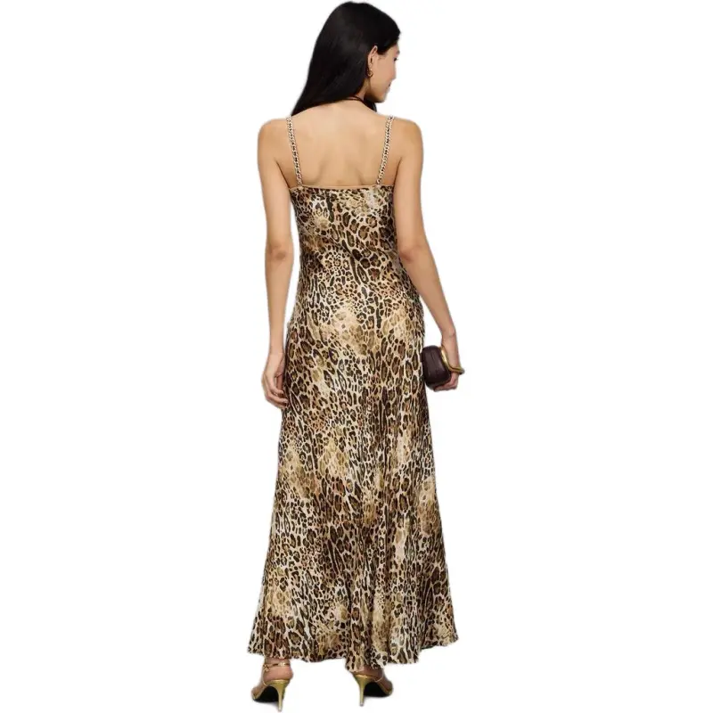 Bebe SS25 Slip Dresses Women's Coffee Multicolor-1