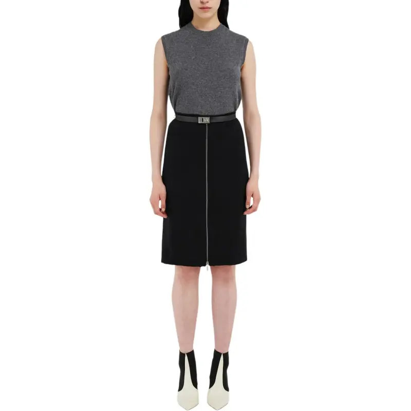 Ferragamo Zip Up Belted Skirt-1