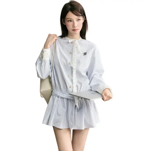 Mu Xiao Xin Long Sleeved Dress Women's Image Color