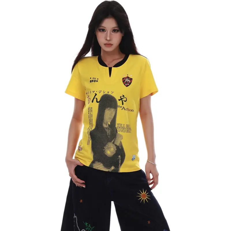 VINMUK T Shirts Women's Yellow-4