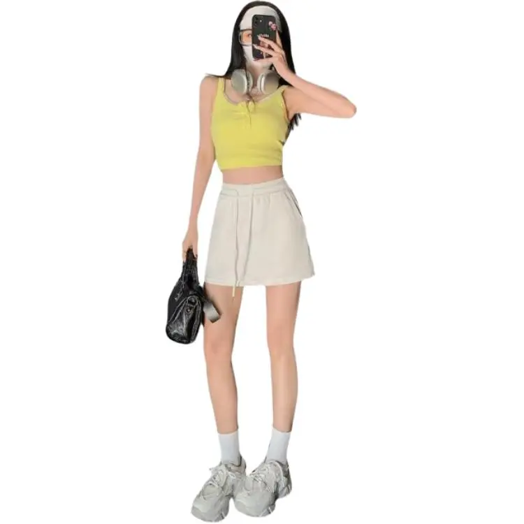 Flowers In Water Casual Short Skirts Women's-3