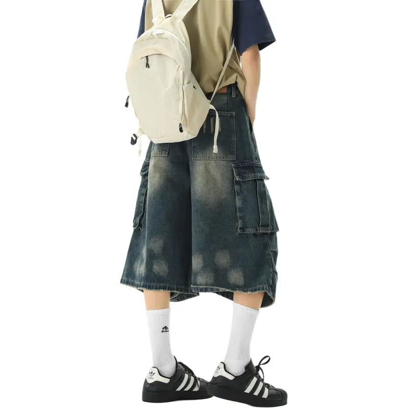 RVANGUARD Denim Shorts Unisex Vintage Blue-1