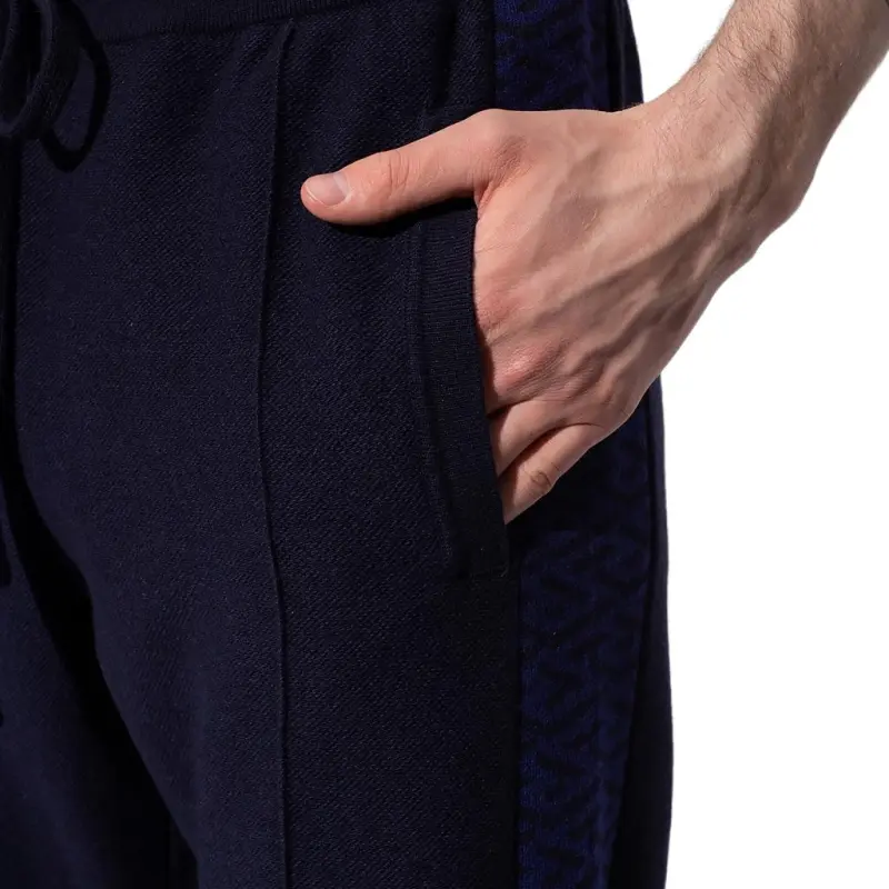 FANSIZHE Casual Pants Men's Ink Blue-3