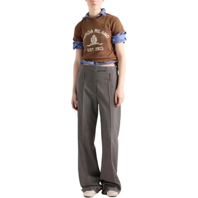 PRADA Logo print T shirt-1