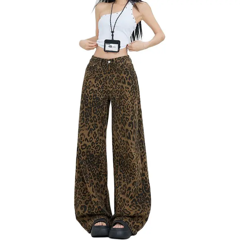 POLAR BEAR Jeans Women's Leopard Print-3