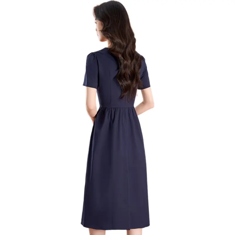 Mylan Short Sleeved Dress Cinched Waist Women's-1