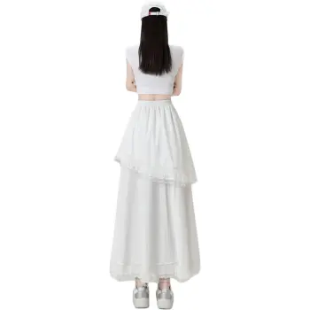 Flowers In Water Casual Long Skirt Women's