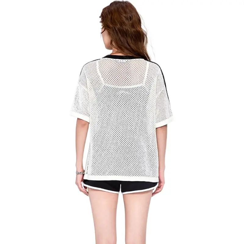 Ed Hardy Drop Shoulder Sleeve T Shirt Women's Ivory White-6