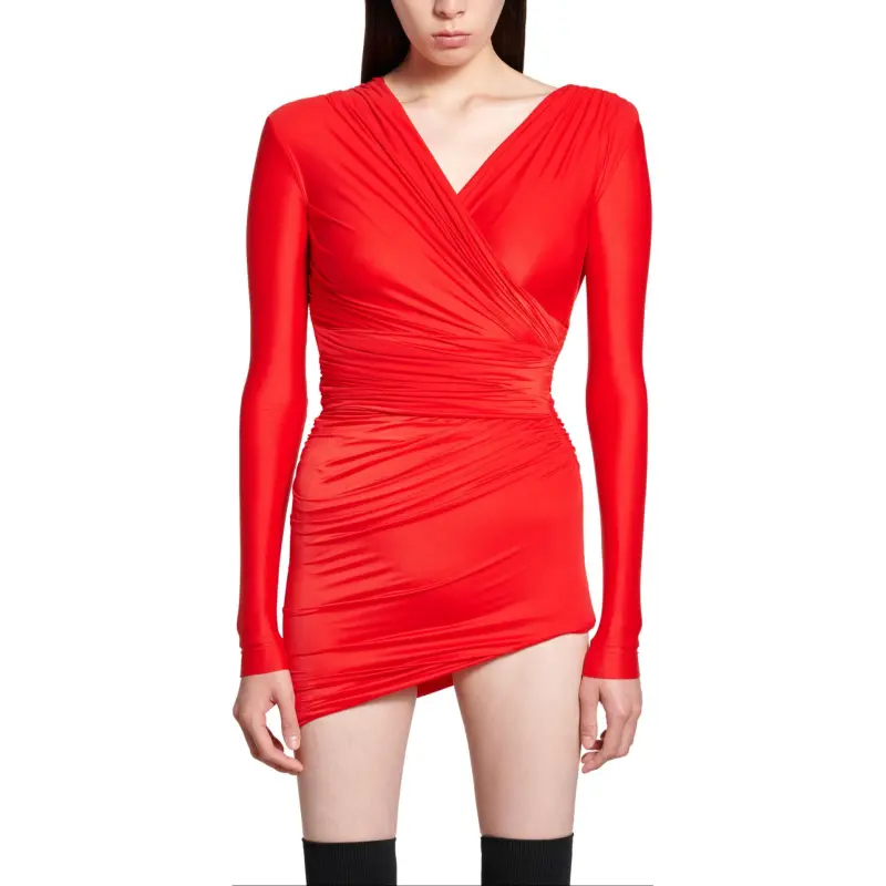 Balenciaga Long Sleeve Gathered Dress-5