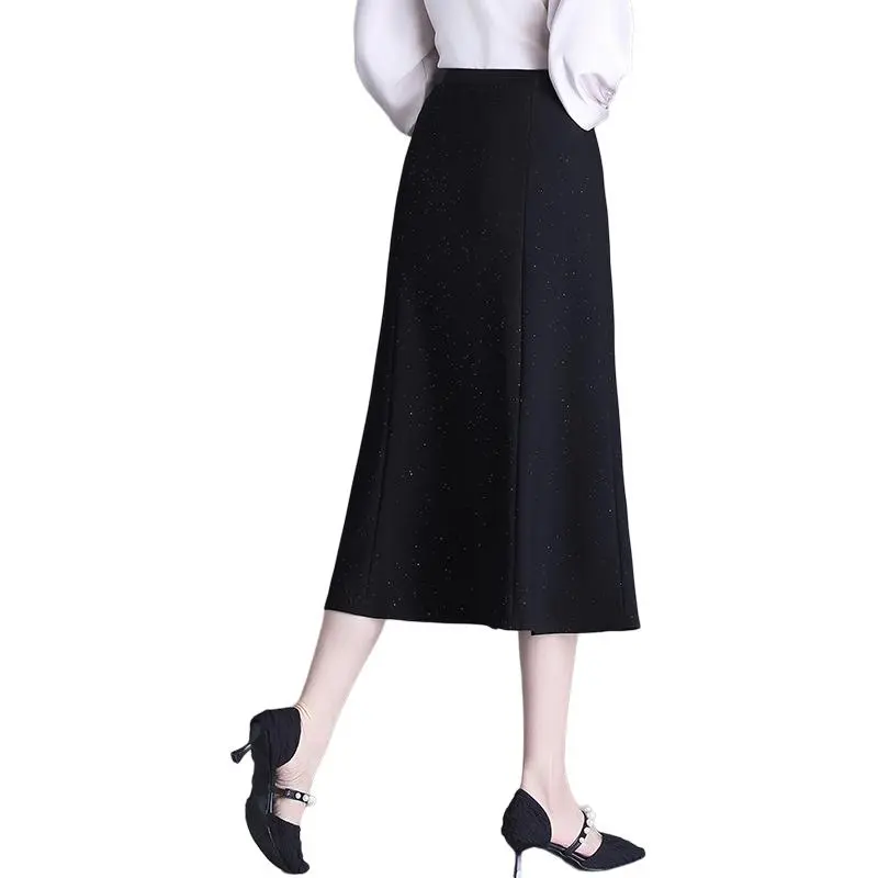 La Chapelle Casual Long Skirt Women's Black-4