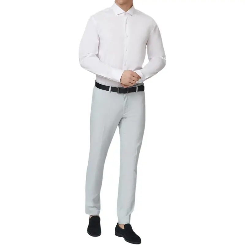 HUGO BOSS SS22 Casual Pants Men's Gray White-4
