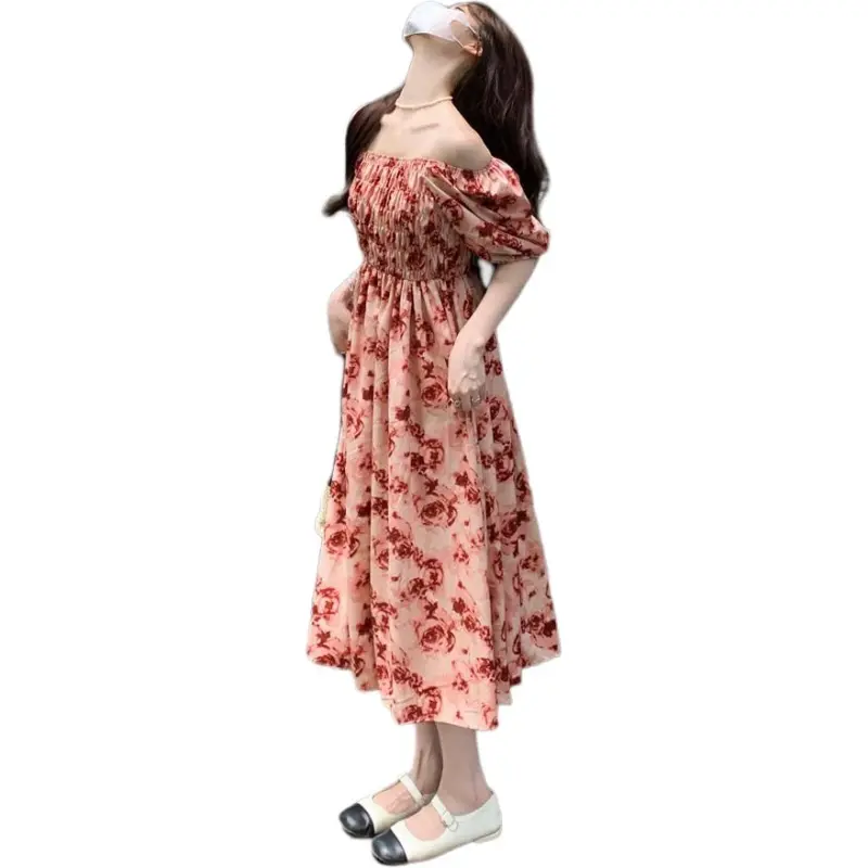 Mu Qingqing Short Sleeved Dress Women's-4
