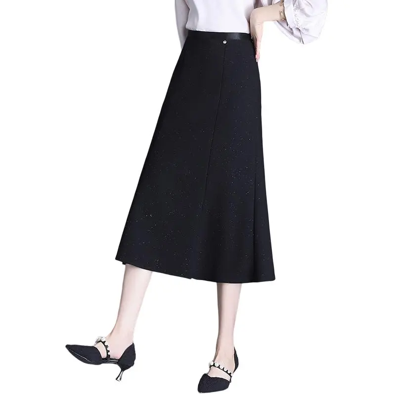 La Chapelle Casual Long Skirt Women's Black-1