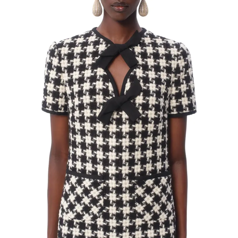 Valentino Geometric Patterned Short Sleeved Dress-6