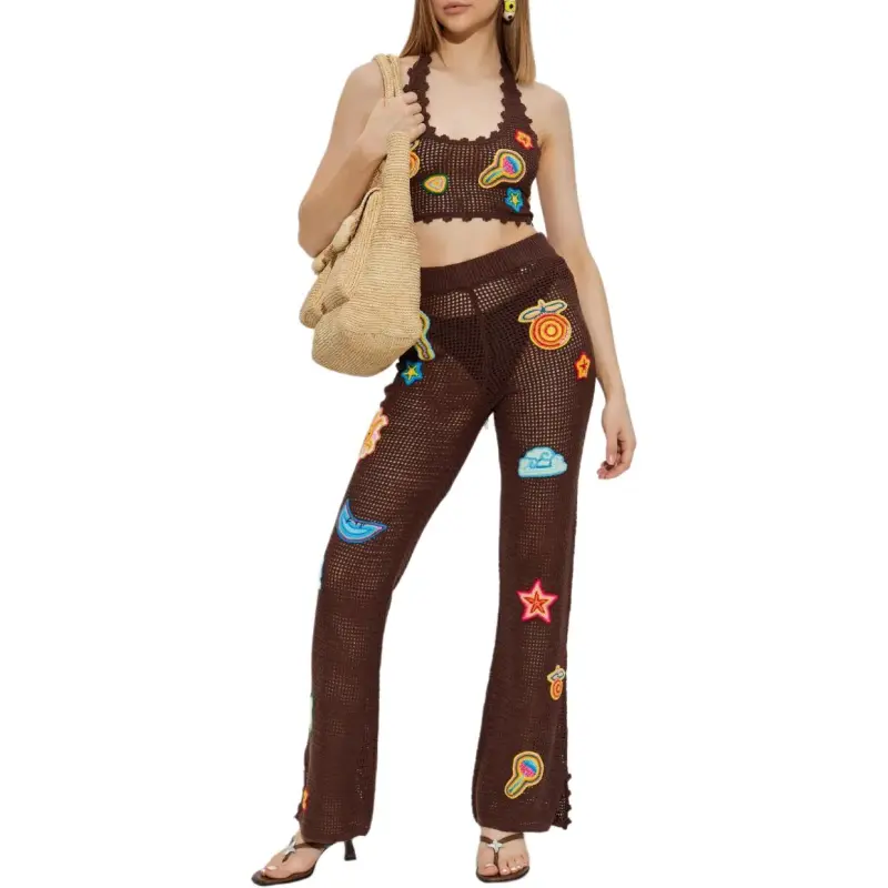 CASABLANCA Crochet knit Trousers-1