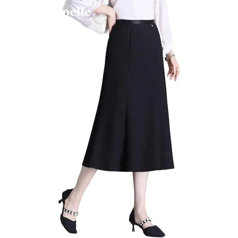 La Chapelle Casual Long Skirt Women's Black-3