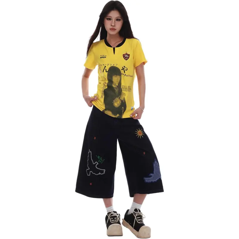 VINMUK T Shirts Women's Yellow-6
