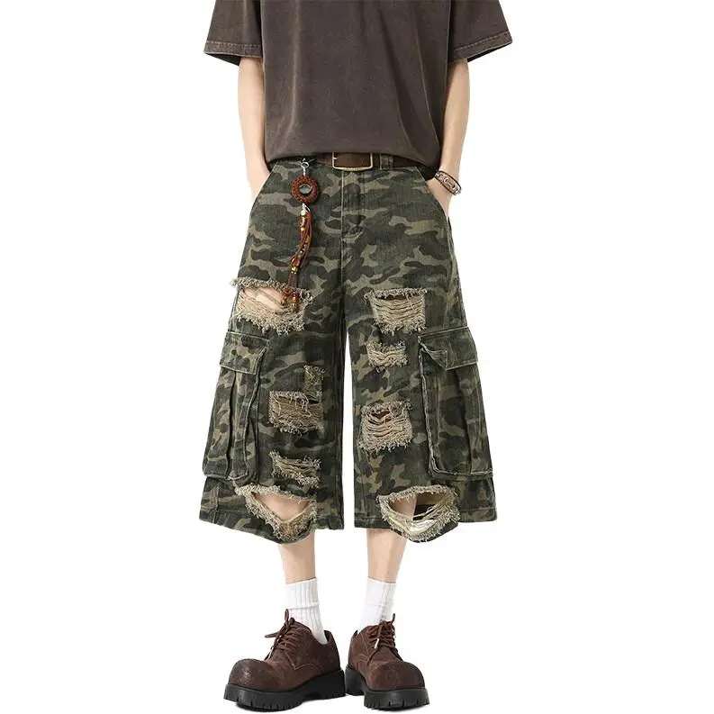 BEAR UNION Cargo Shorts Unisex Camouflage-5