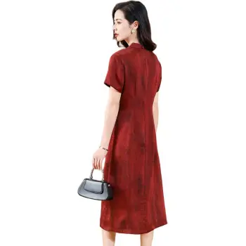 Yi Mengyuan Silk Short Sleeved Dress Women's