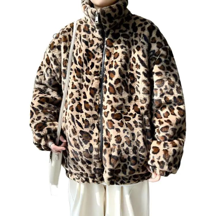 PEDLOR Puffer Jacket Unisex Dark Leopard Print-5