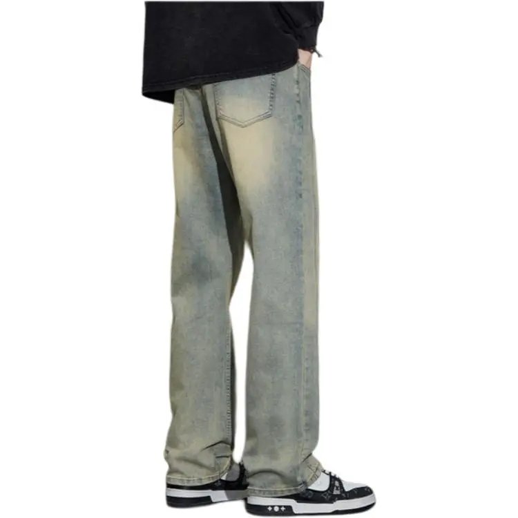 DABAISHA Jeans Men's Yellow Mud-1