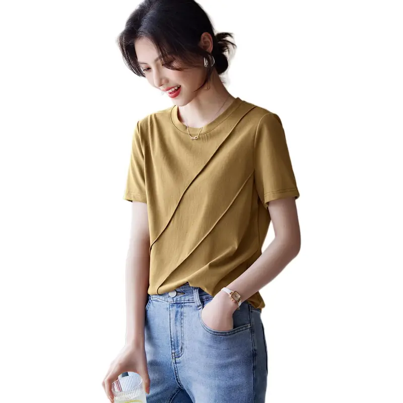 XWI T Shirts Women's Yellow-2