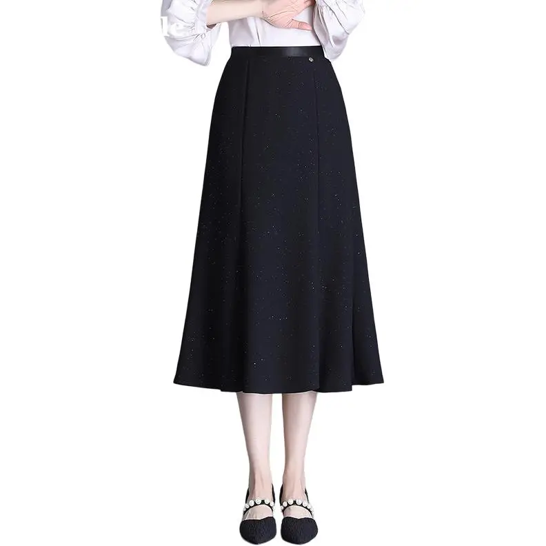 La Chapelle Casual Long Skirt Women's Black-2
