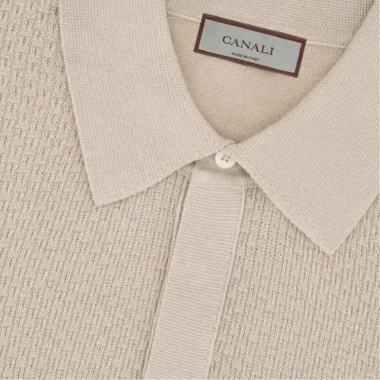 Canali Knitted Polo Shirt-4