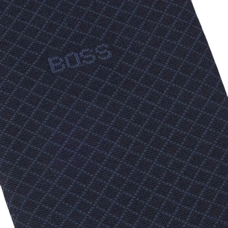 HUGO BOSS Mid Calf Socks Men's 1 Pack Dark Blue-1