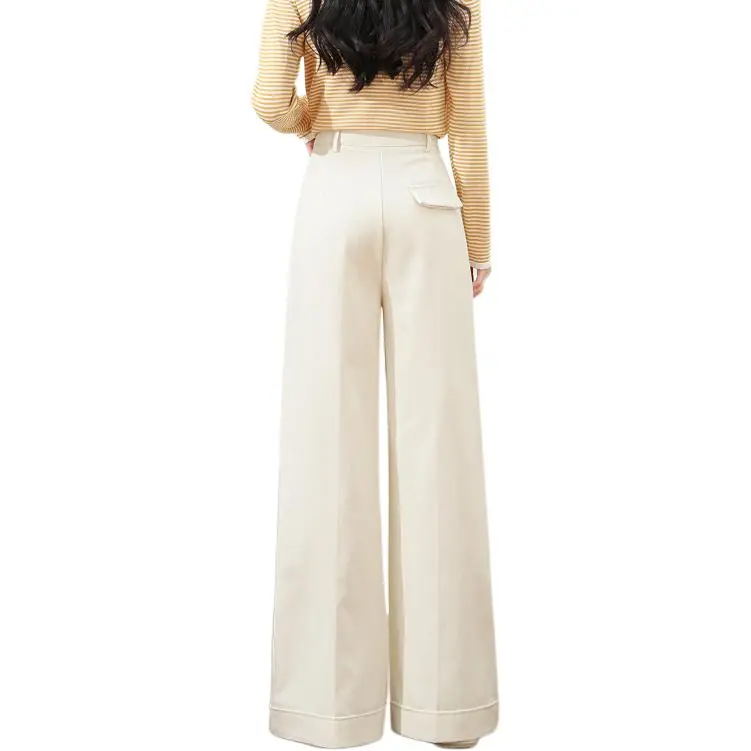FAWENXIANGZI Casual Pants Women's Apricot-1