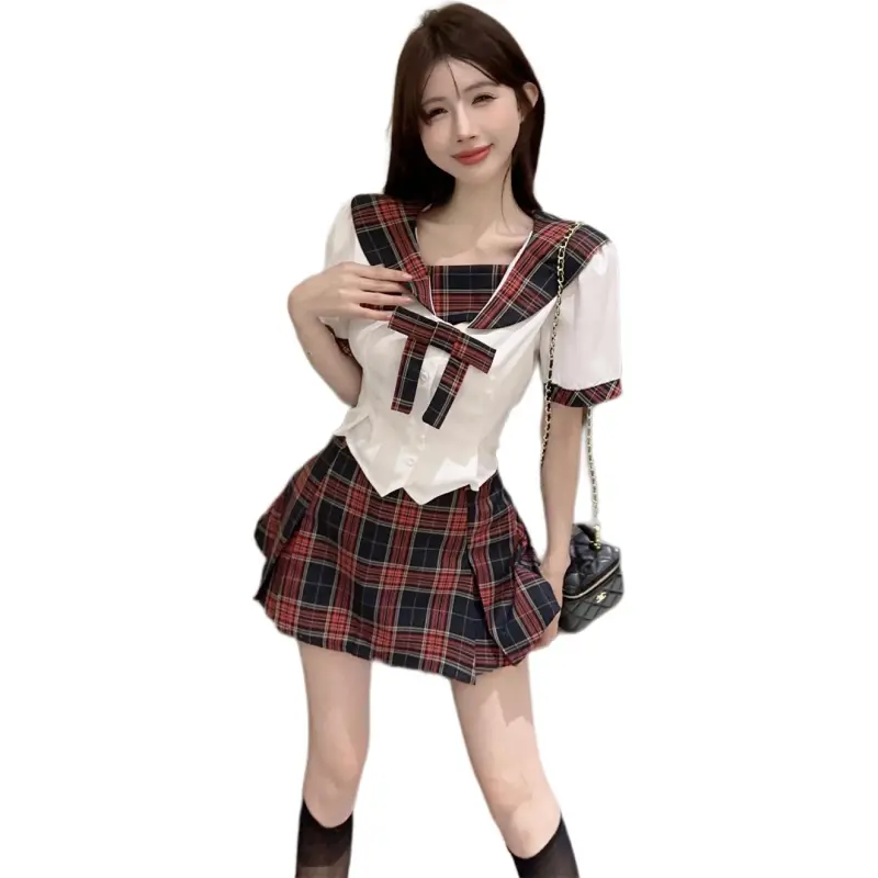 Mu Xiao Xin Two Piece Skirt Sets Women's-2