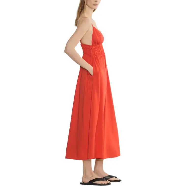 ARITZIA SS25 Fashion Solid Color Slim Fit V Neck Slip Dress Women's-4