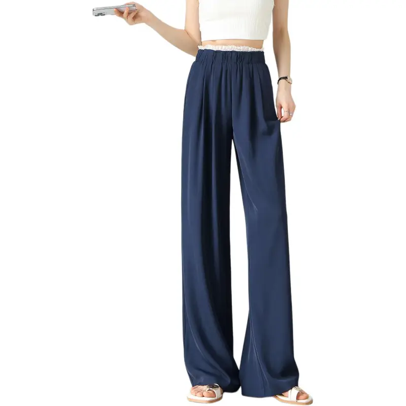 Weixi Casual Pants Women's Navy Blue-3