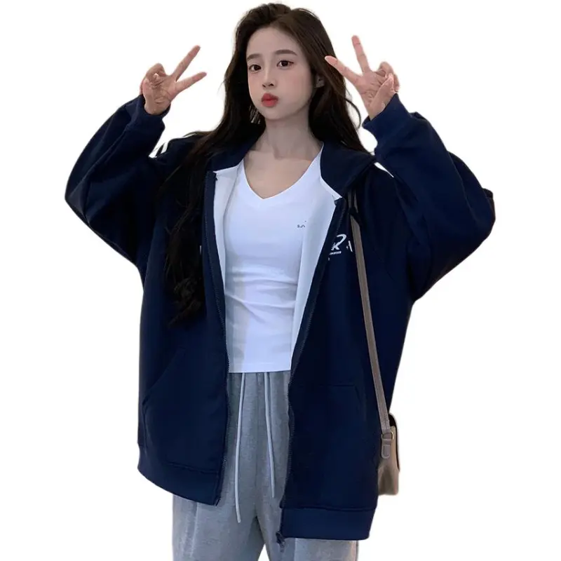 Mu Xiao Xin Sweatshirt Unisex Navy Blue-3