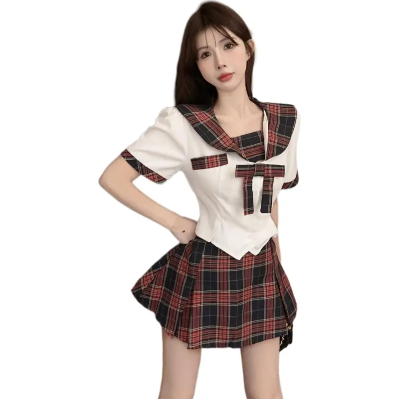 Mu Xiao Xin Two Piece Skirt Sets Women's-4