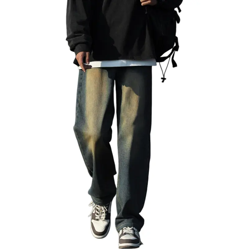 WARNING LIGHT Jeans Unisex Mud-Colored-7
