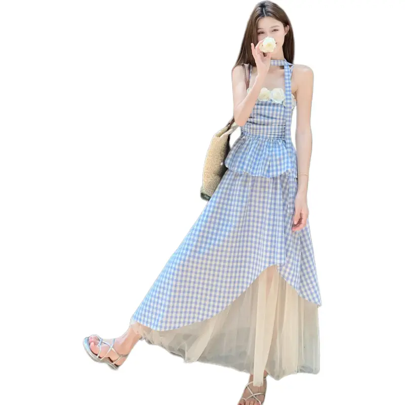 Flowers In Water Skirt Set Women's-1