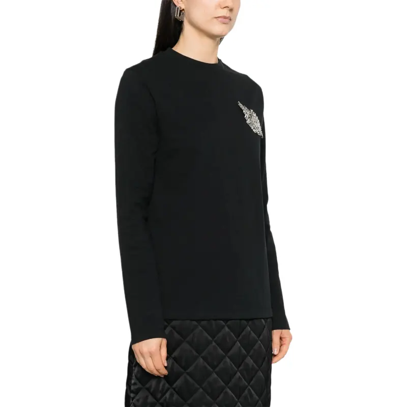 JIL SANDER Brooch detail T shirt-3