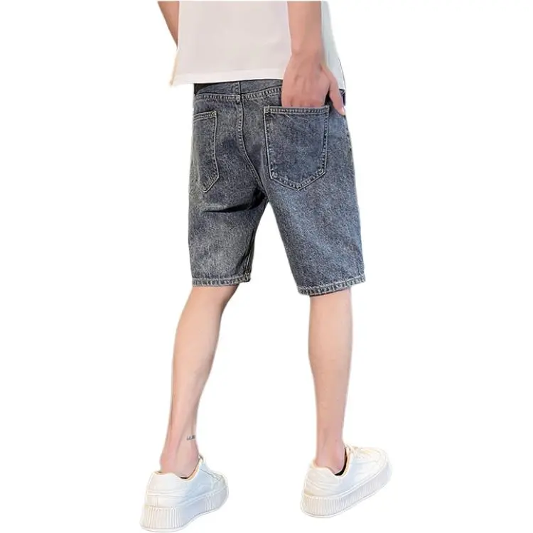 FRQ Denim Shorts Unisex Blue Gray-1