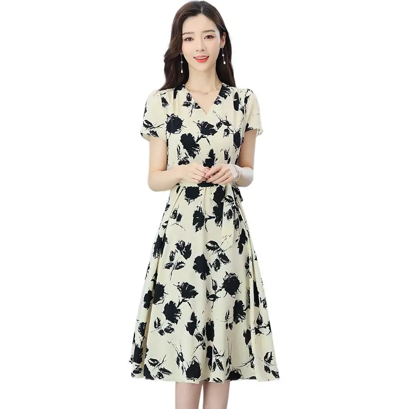 Mu Xiao Xin Short Sleeved Dress Women's-3