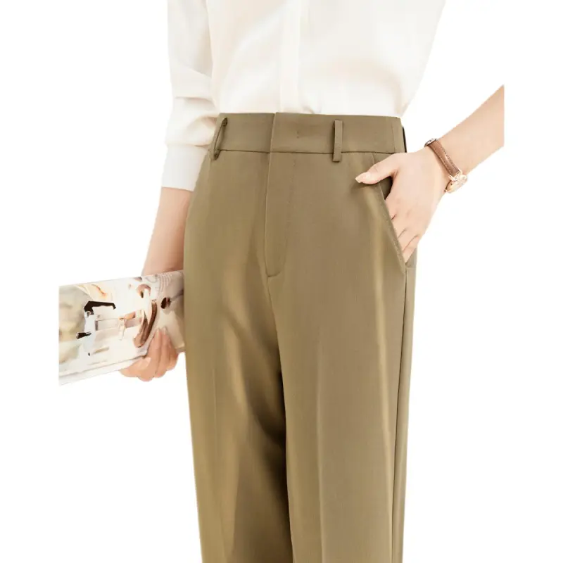 Mo Han Yi Mei Casual Pants Women's Dark Khaki-6