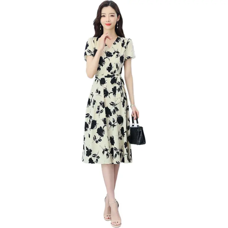 Mu Xiao Xin Short Sleeved Dress Women's-4