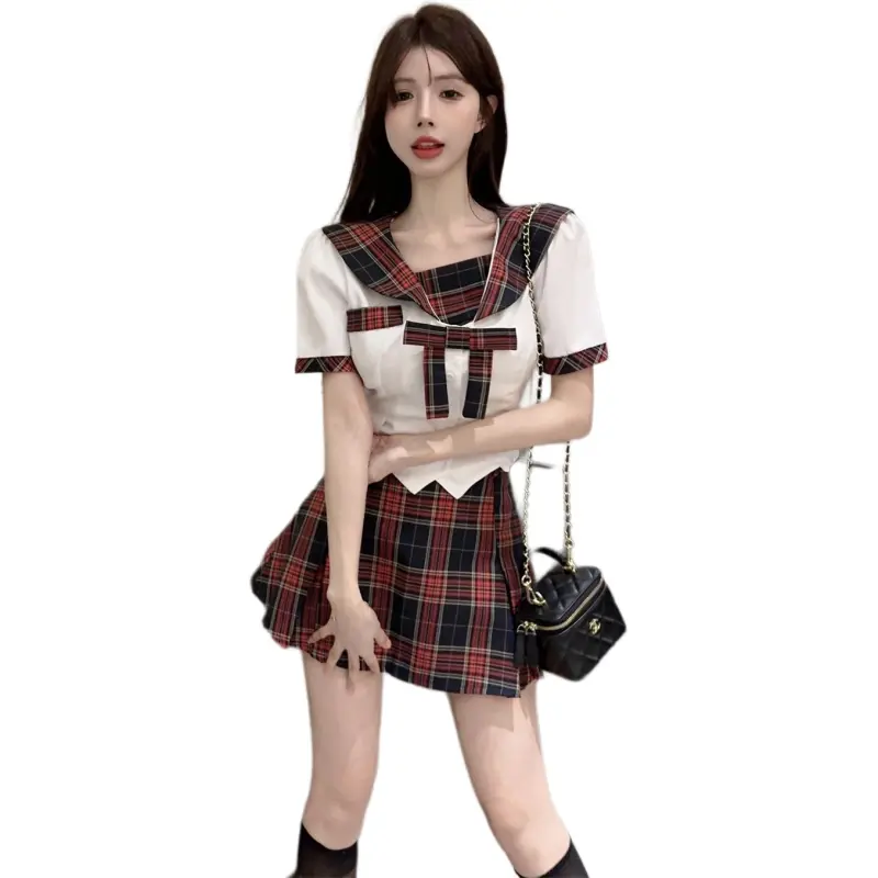Mu Xiao Xin Two Piece Skirt Sets Women's-0