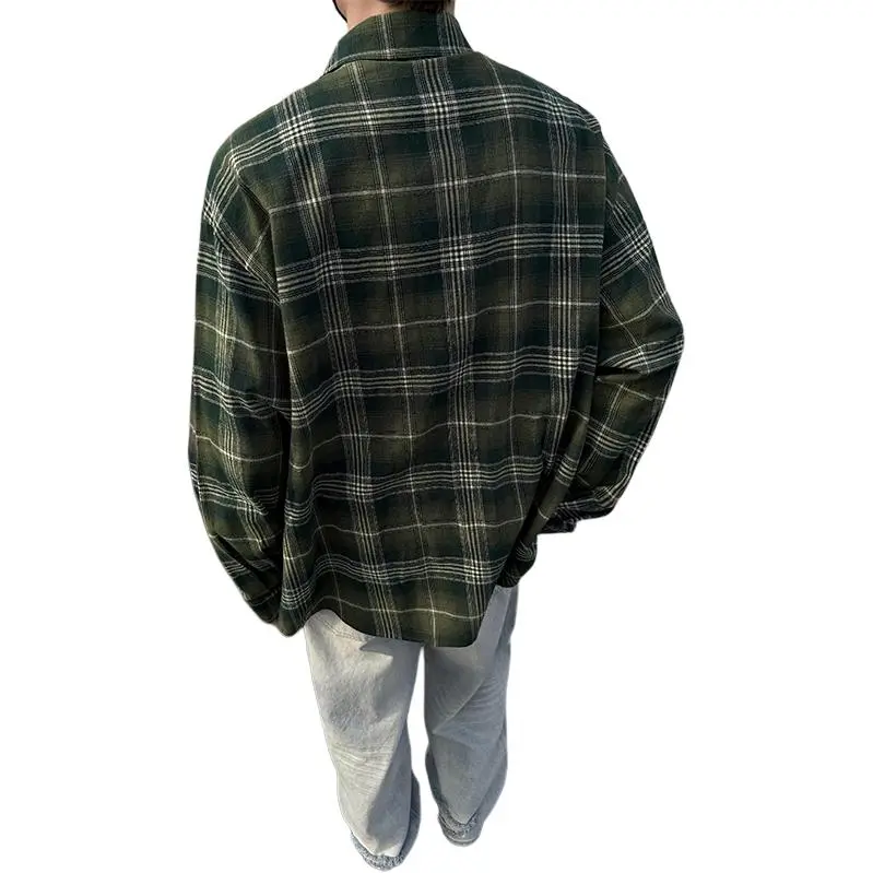 TESTUNG Knitwear Unisex Blue Brown Plaid-10